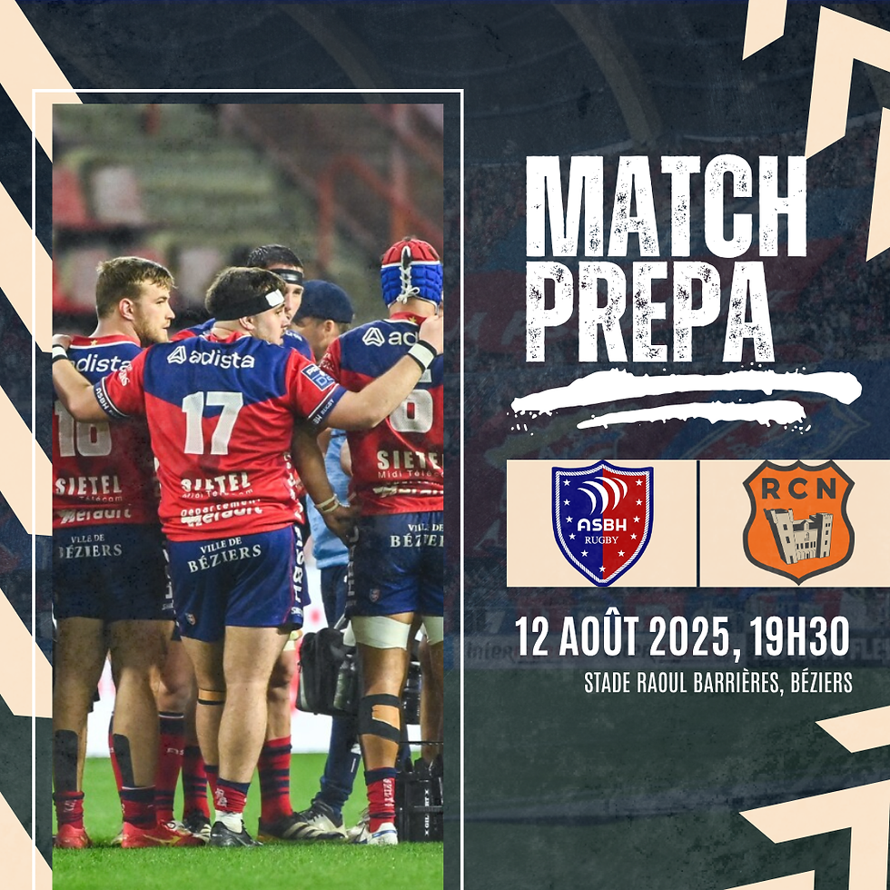 đ Match de prĂ©pa. 1 - AS BĂ©ziers HĂ©rault vs RC Narbonne - 19H30