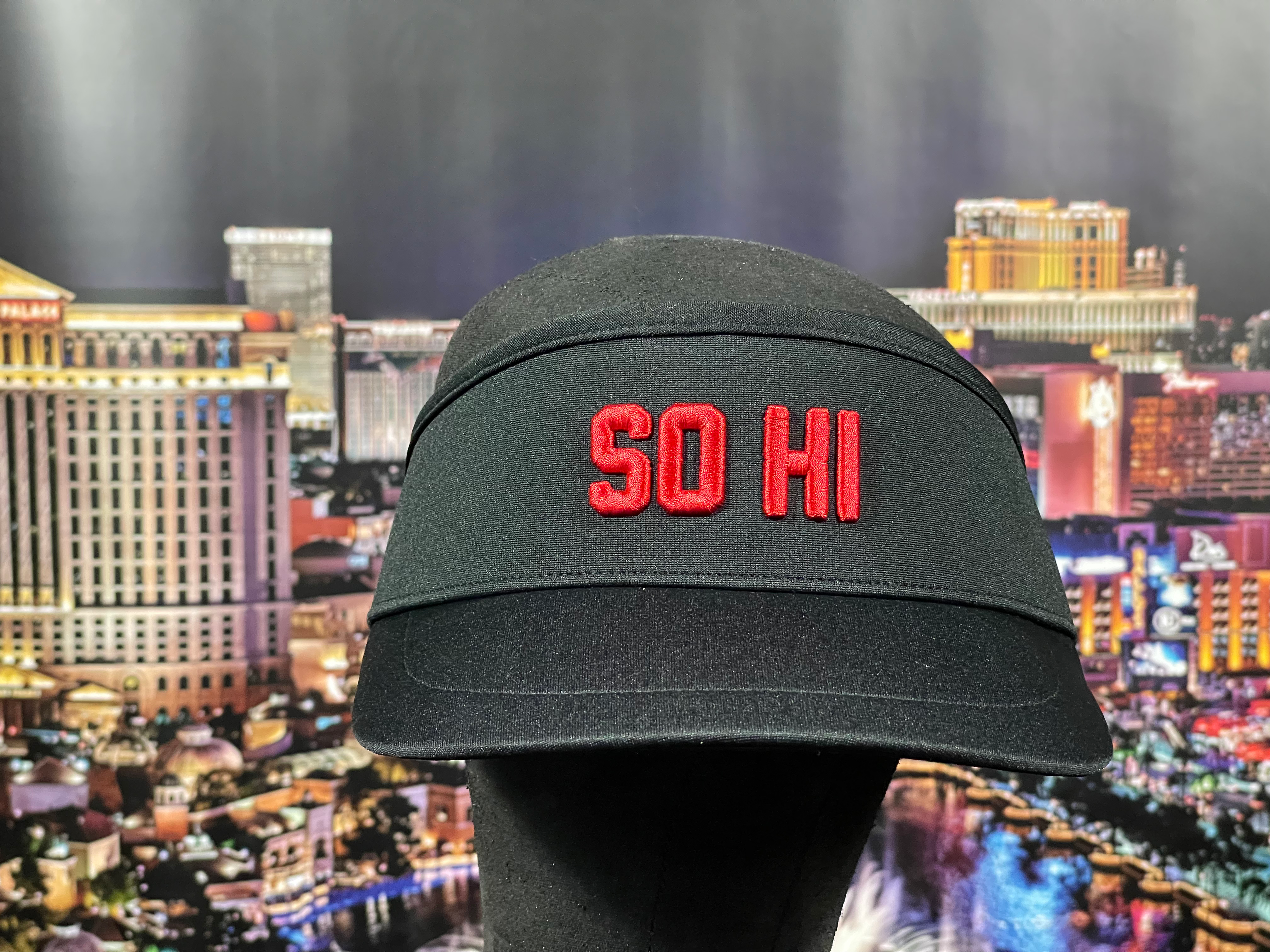 VISOR BLACK WITH RED