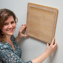 Homemade square pin loom