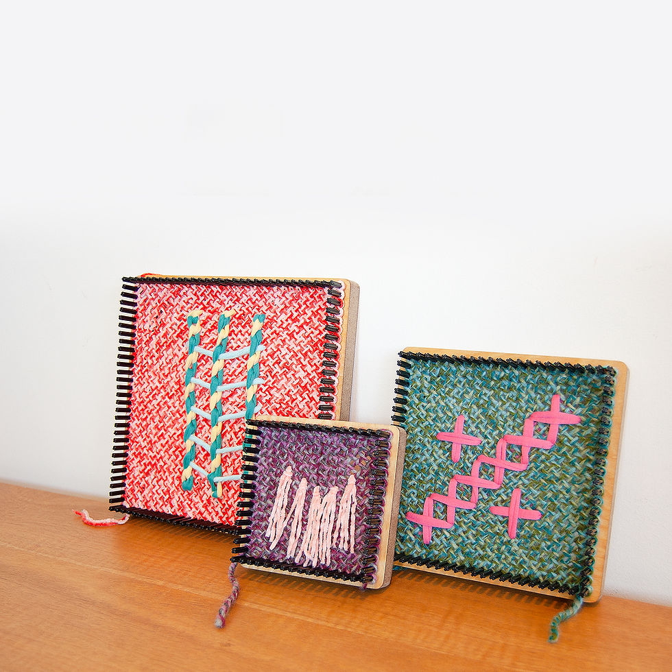 Miniatura: Basque Trilogy - 3 pin loom KIT for thin yarn