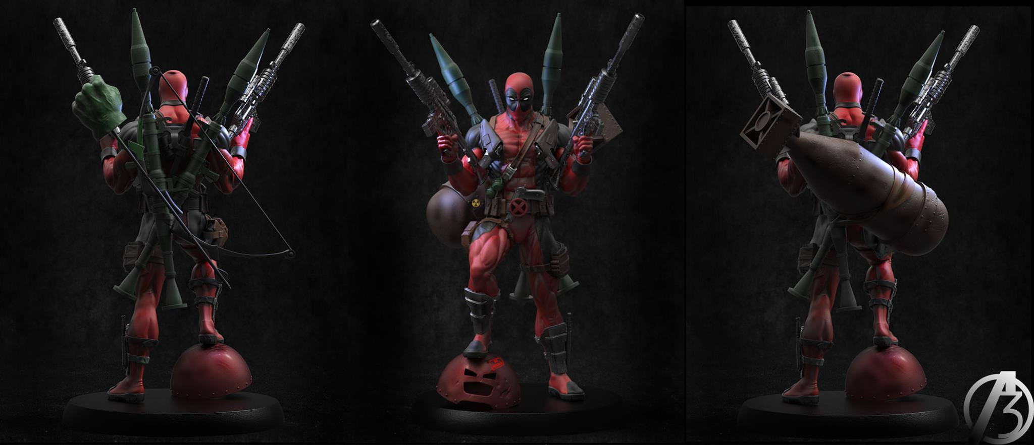 Alpha 3 1/4 Custom Deadpool