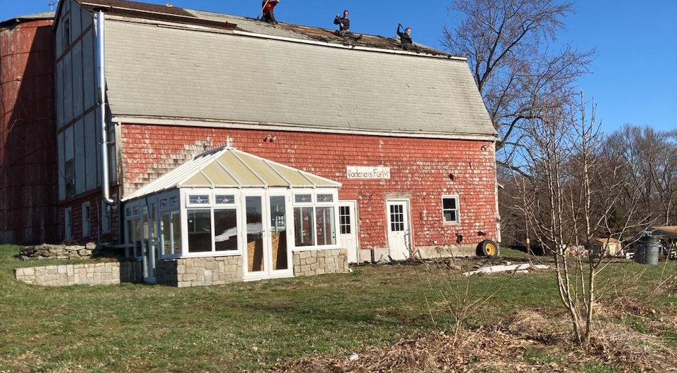 Red Barn Before Top Line Construction