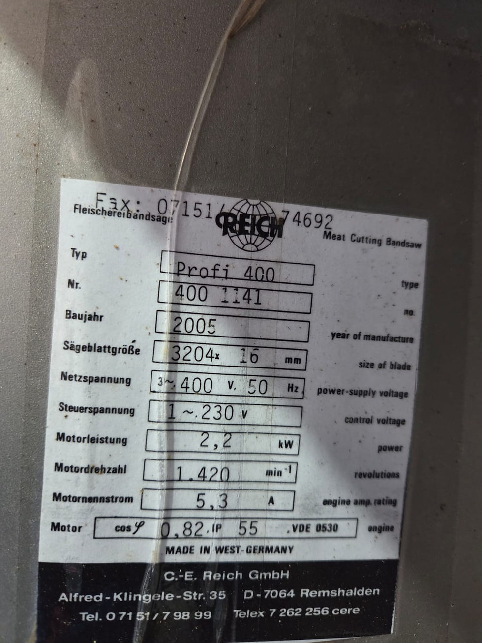 Thumbnail: Reich Profi 400 Bandsaw