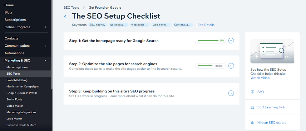 Wix SEO Wizard
