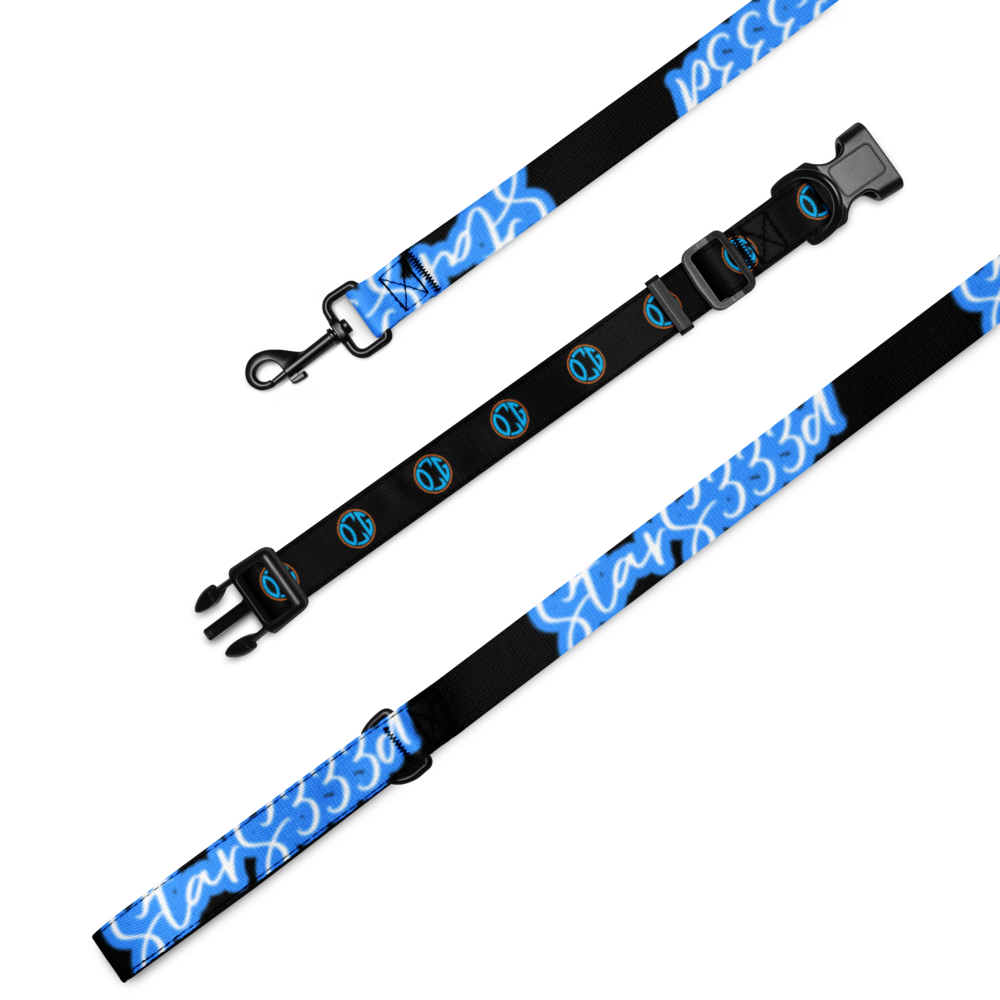 OCG Black StarS33d Pet collar & leash