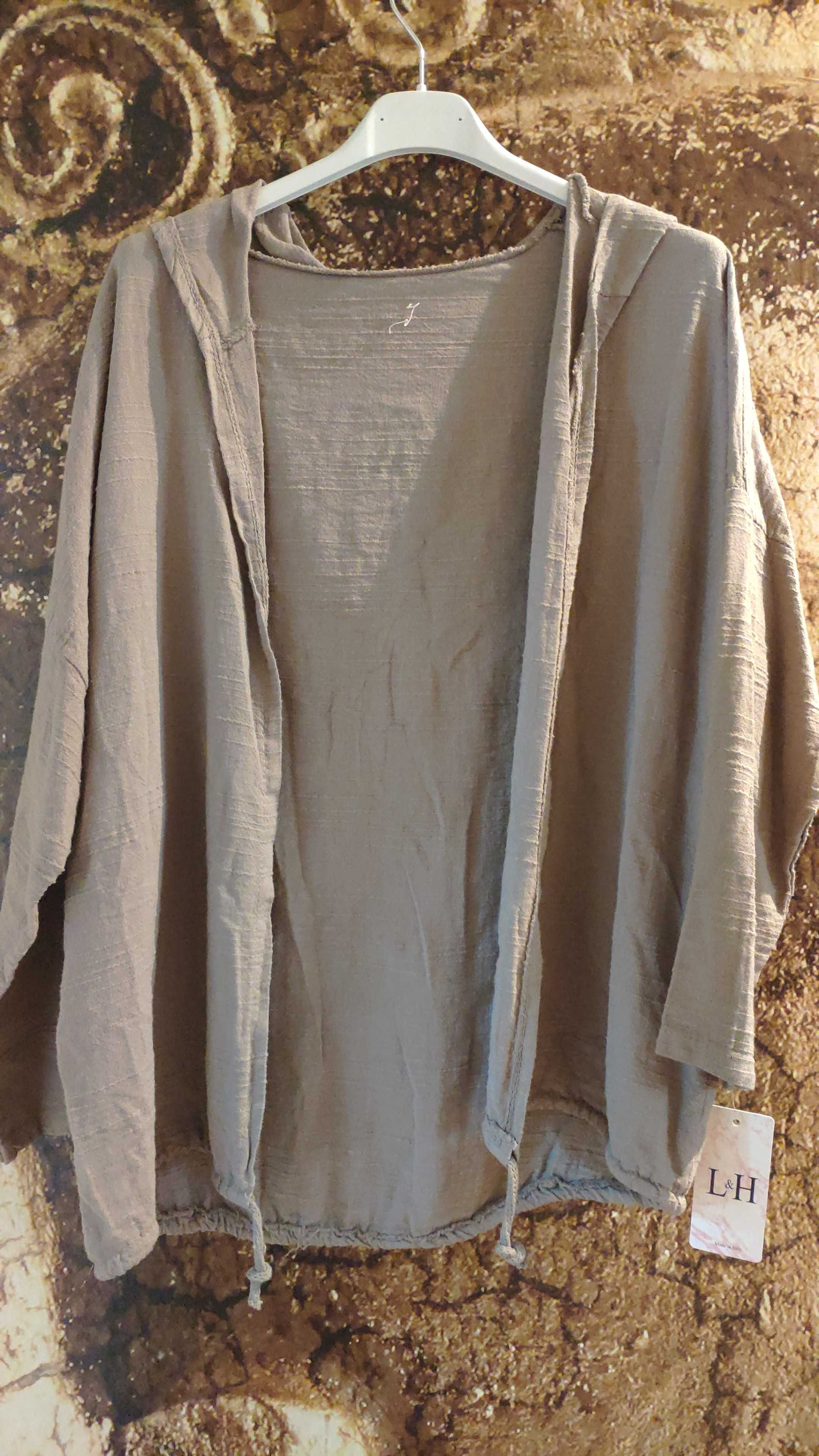 Chaqueta de lino gris