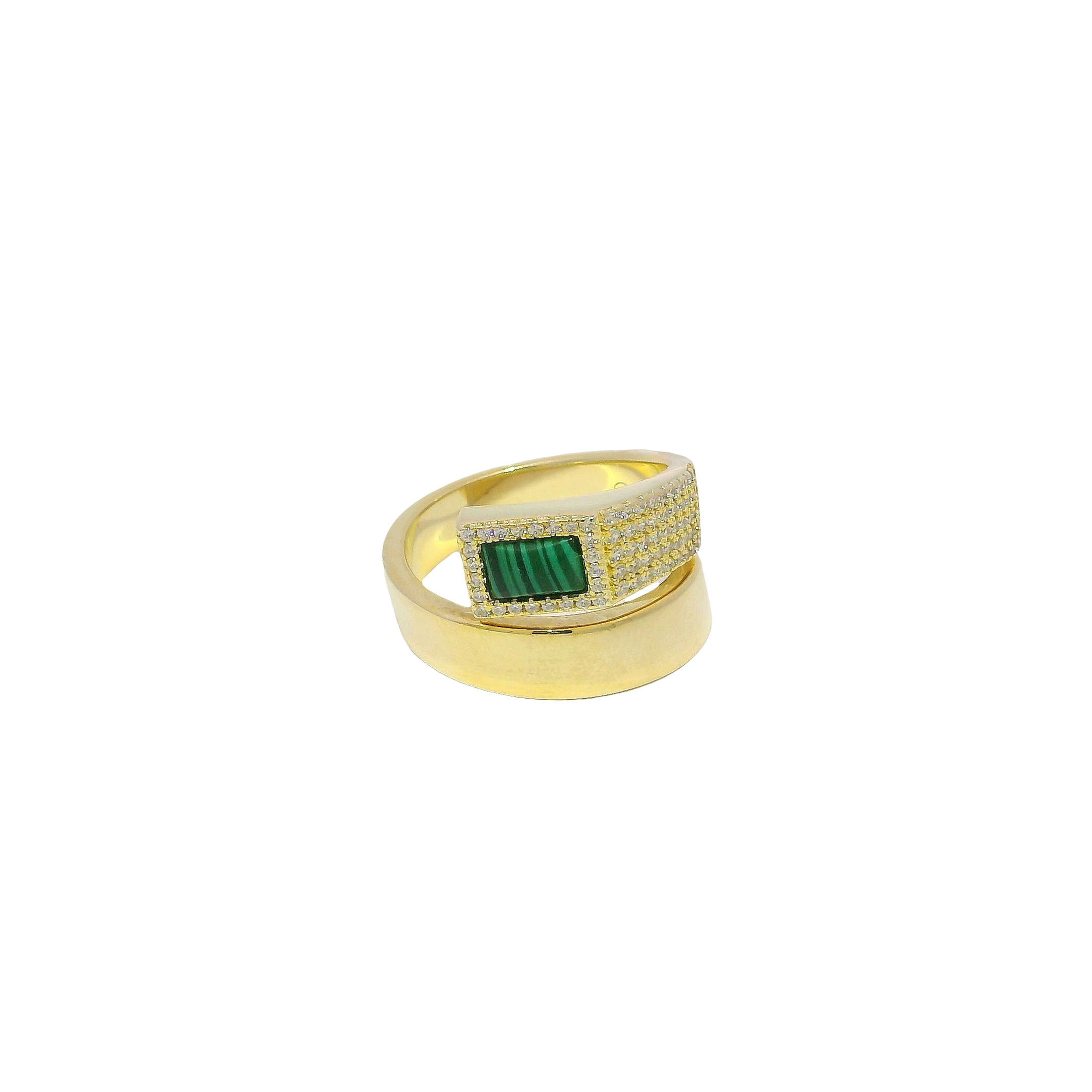 Malachite & Cubic Zirconia