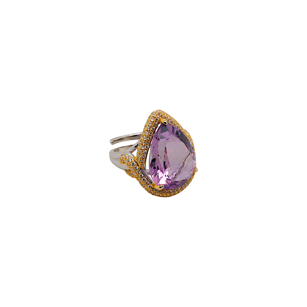 Amethyst & Cubic Zirconia