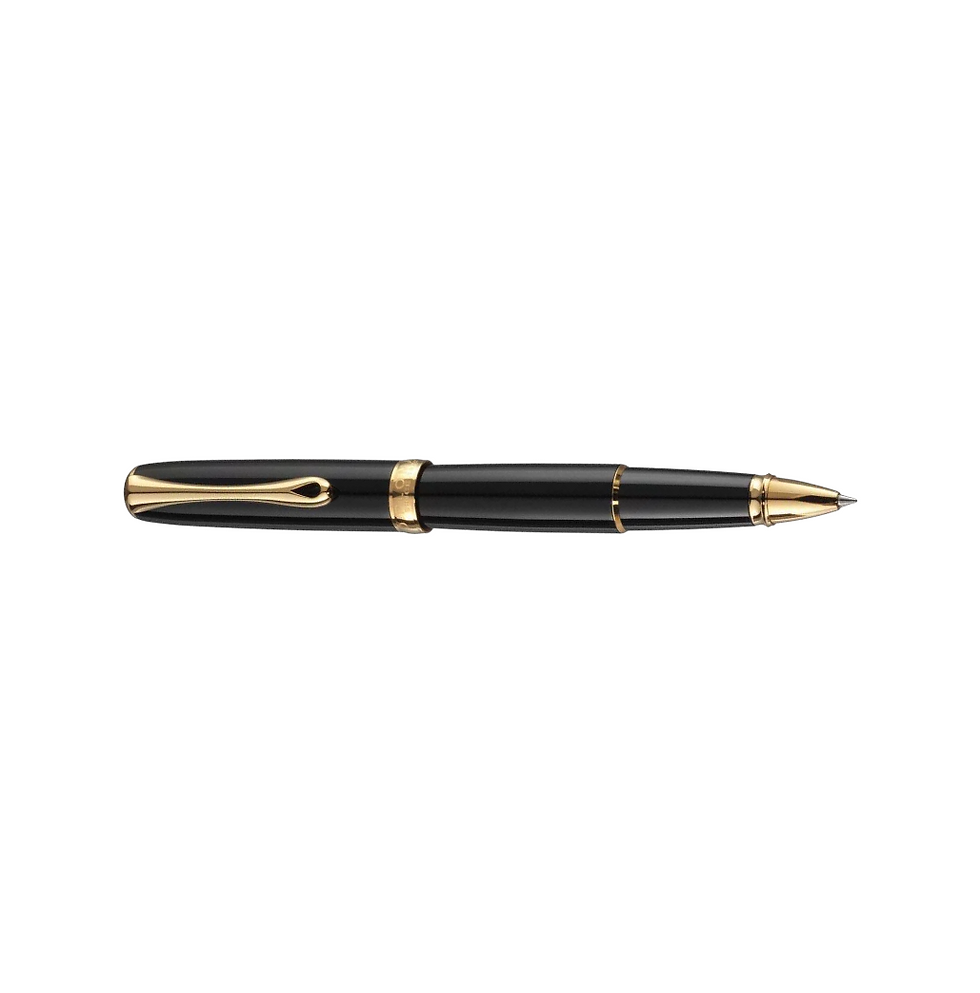 Diplomat Excellence A2 Black Lacquer/Gold - Rollerball