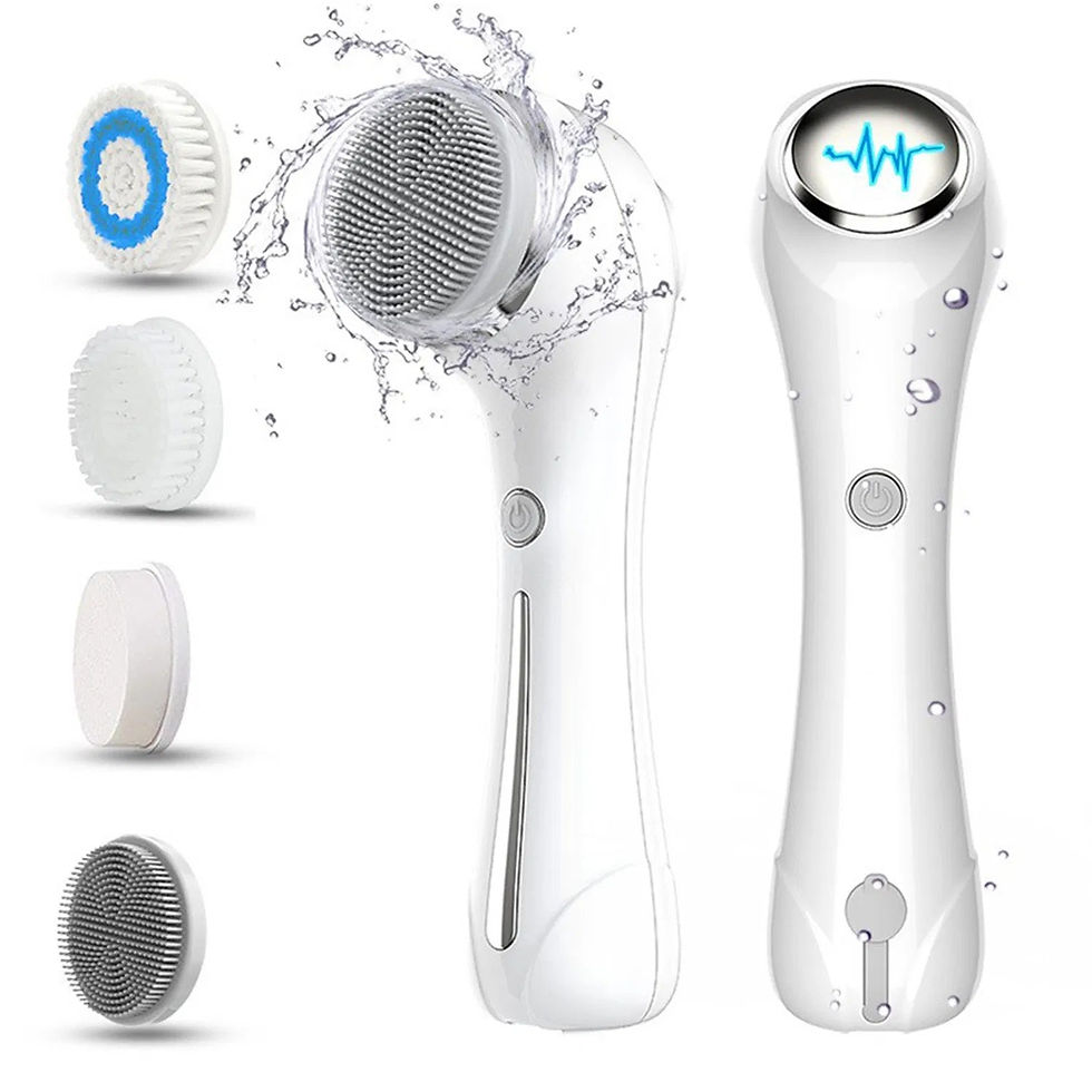 Thumbnail: Facial Cleansing Brush, Brush For Exfoliating, IPX7 Waterproof 3 In 1 For Massag