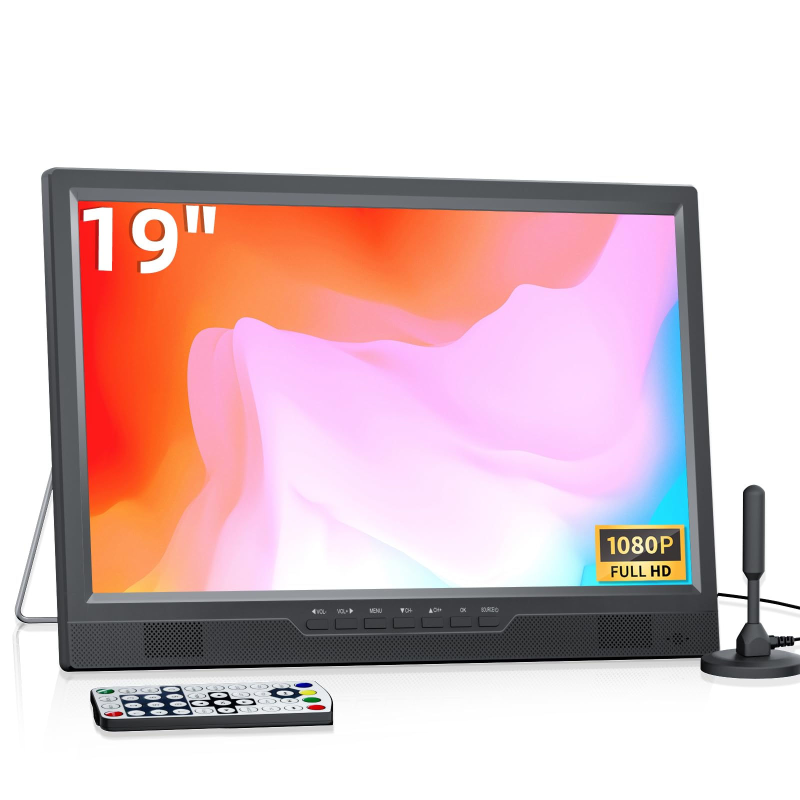 NORTHING 19 Inch Portable TV with Antenna 1080P LED Small TV with HDMI Input AV 