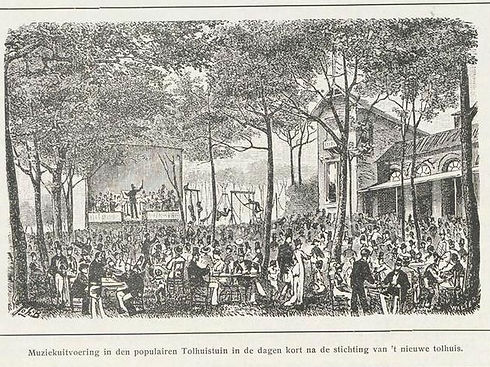 Live muziek in het Tolhuis in 1800
