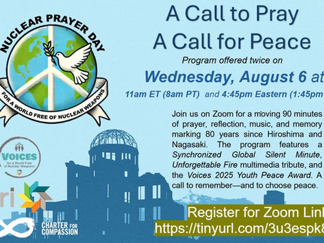 Nuclear Prayer Day 2025 -              80th Commemoration of Nuclear Bombings 
