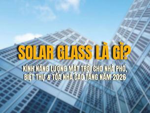 Solar Glass là gì? Kính năng lượng mặt trời cho nhà phố, biệt thự & tòa nhà cao tầng năm 2026