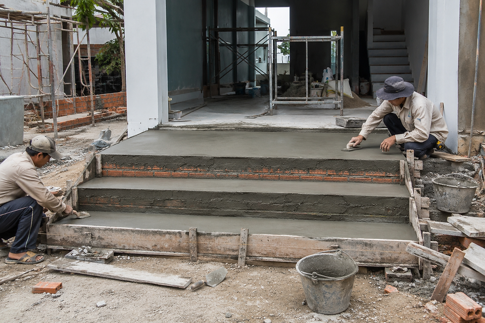 Bậc tam cấp bê tông cốt thép giúp chống lún nứt và tăng độ bền công trình.