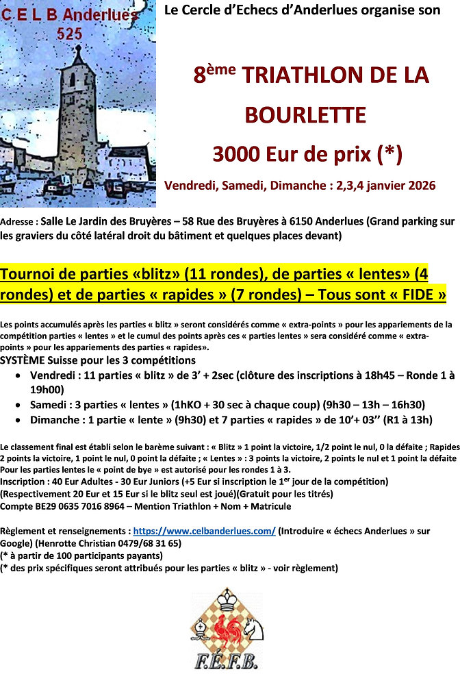 Fefb 8ème TRIATHLON D'ANDERLUES