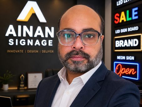 Mr. Ainan founder of Ainan Signage Company