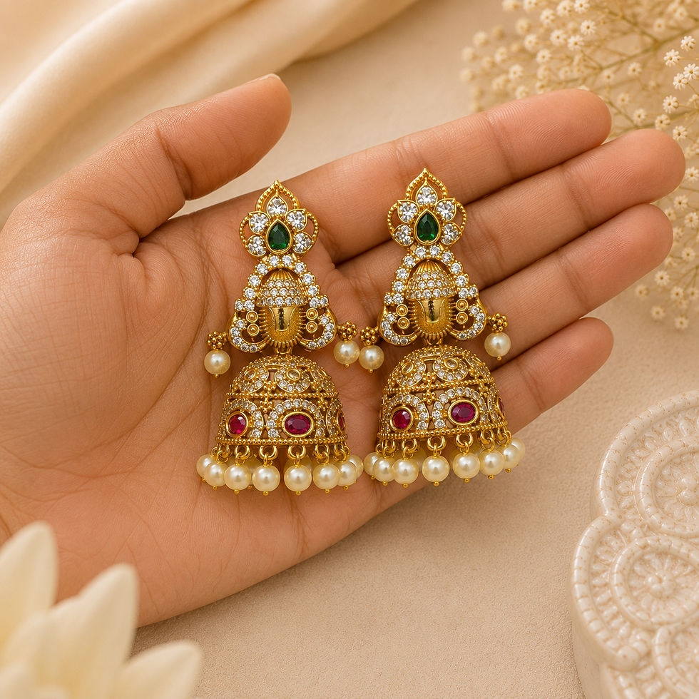 Thumbnail: Veda Lakshmi Jhumkas