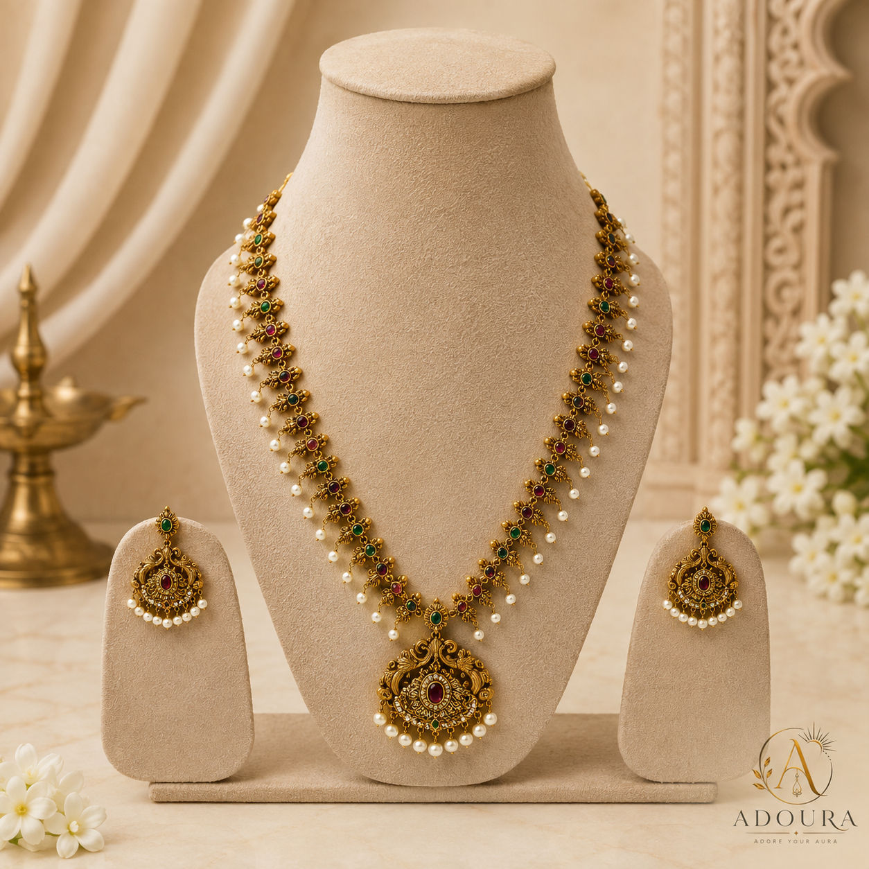 Meenakshi Pearl Heritage Necklace