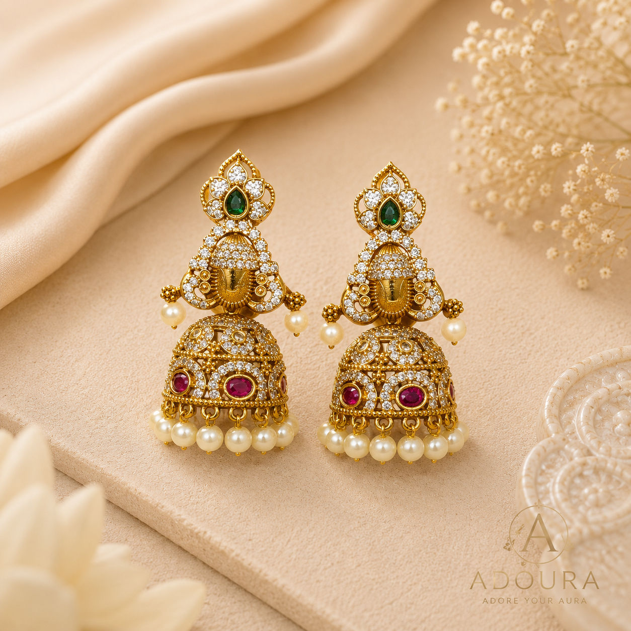Veda Lakshmi Jhumkas