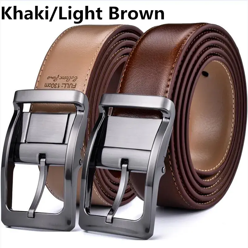 Thumbnail: 1Pcs Men's  Reversible Belt Rotated Buckle Two in One Big and Tall