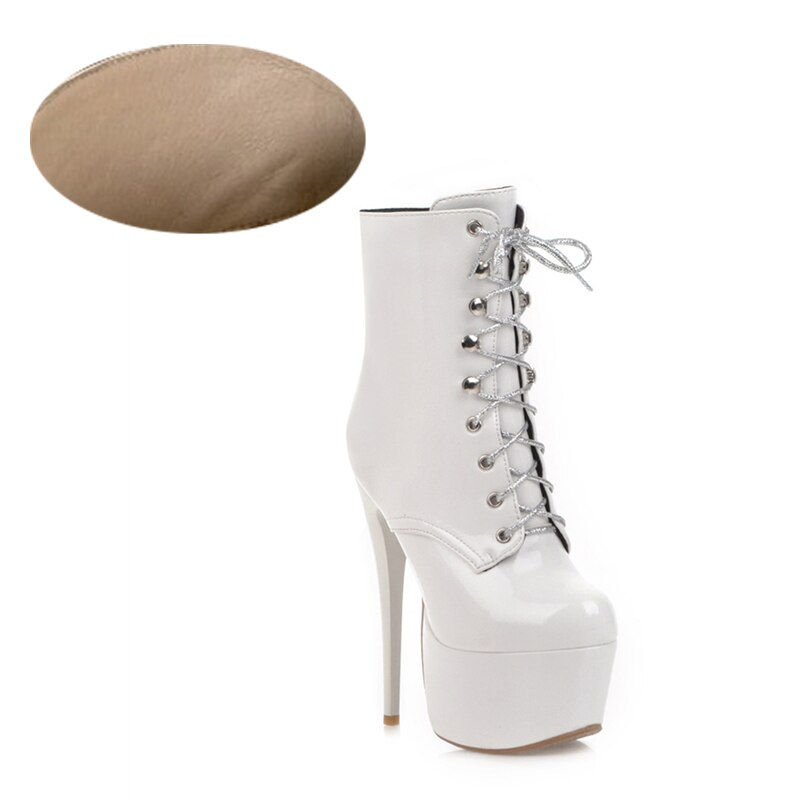 Thumbnail: Platform Boot Sexy 16cm High Heels  Fetish Shoes Female Large Size 45 48