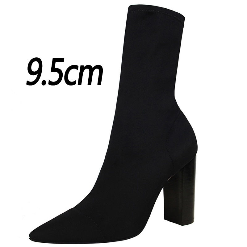 Thumbnail: BIGTREE Shoes Women Boots Fashion Ankle High Heels Ladies Shoes 2021