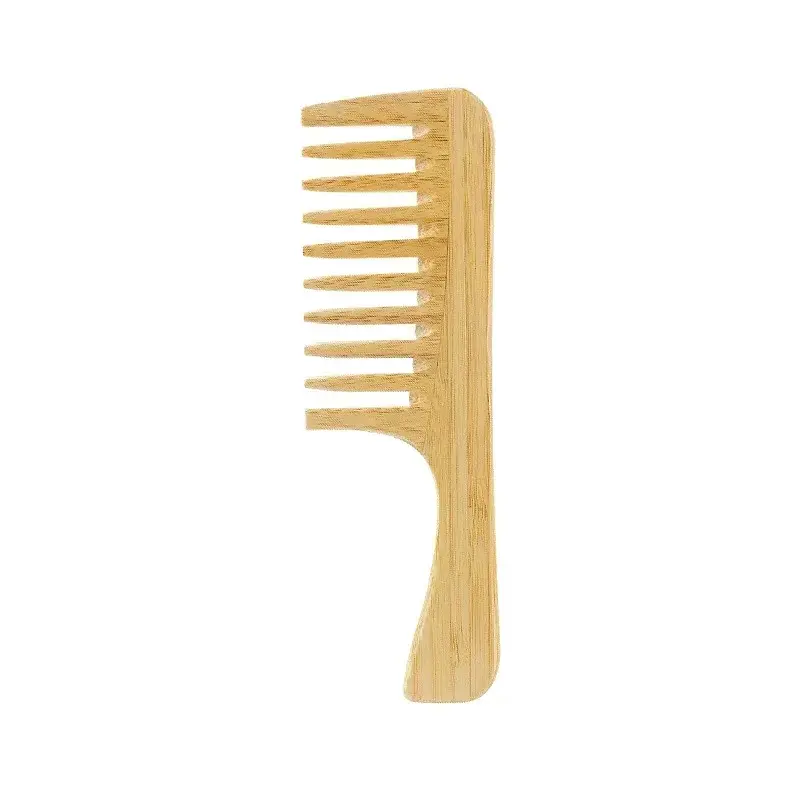 Thumbnail: 1Pcs Natural Bamboo Wooden Hair Comb Anti-Static Afro air Brush Women