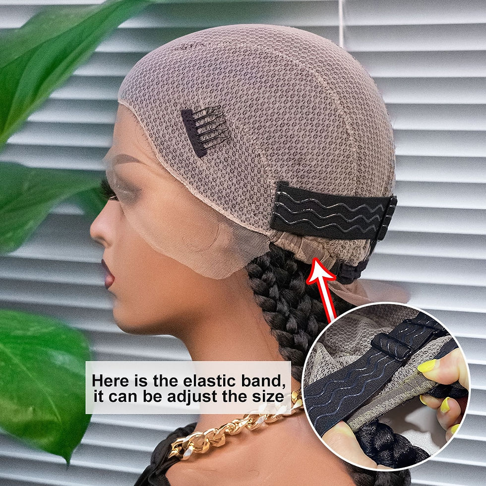 Thumbnail: Women Full Lace Wigs Synthetic Lace Front Wig Braid African