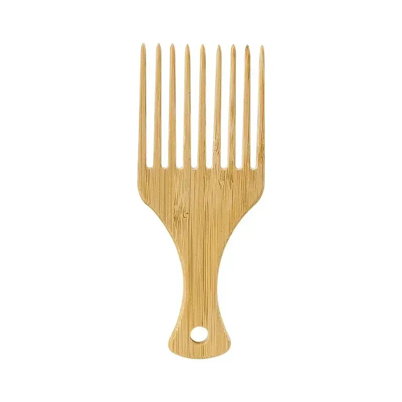Thumbnail: 1Pcs Natural Bamboo Wooden Hair Comb Anti-Static Afro air Brush Women