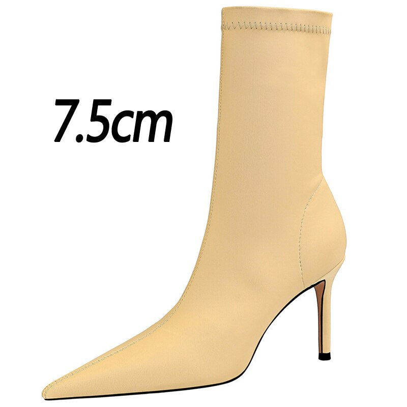 Thumbnail: BIGTREE Shoes Women Boots Fashion Ankle High Heels Ladies Shoes 2021