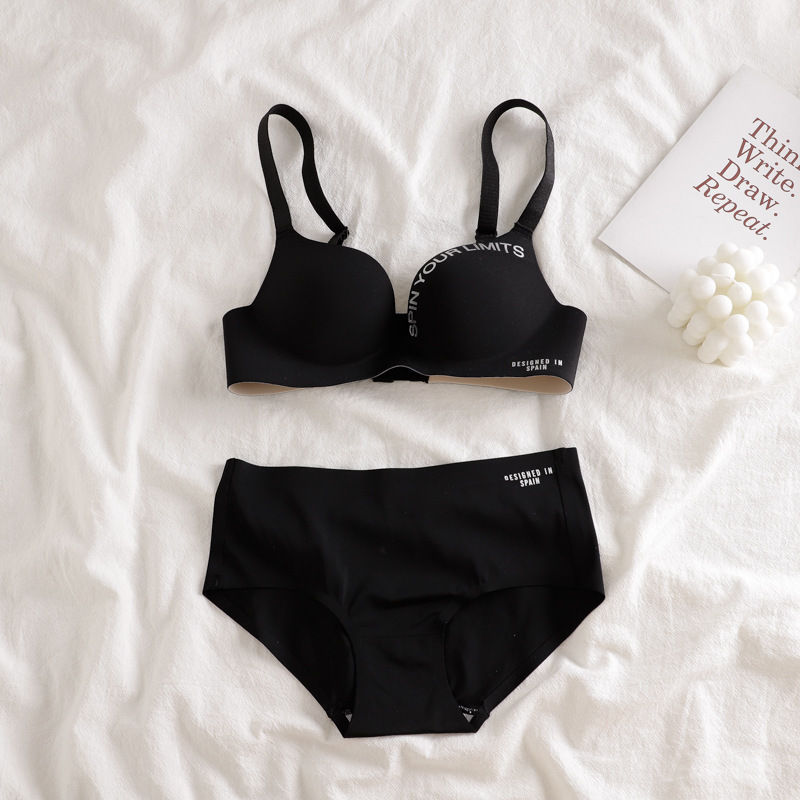 Thumbnail: Dropshipping 2021 New Popular Solid Color Lift Up Bra Sets Size Bra Set