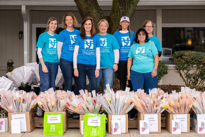 Love and Roses fundraiser volunteer Chapel Hill-Carrboro Public School Foundation February 2026