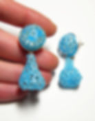 Lace Button Bud Earrings