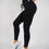 Thumbnail: Jet Setter Ribbed Leggings - Midnight Black