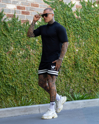 Mens Black Gym Shorts Training Activewear