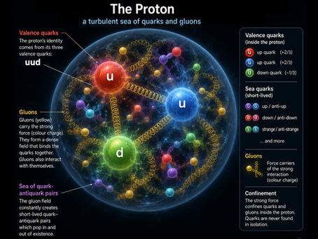How many quarks are in a proton?