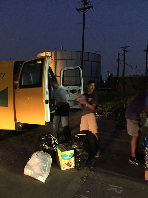 Unloading Donation in Texas