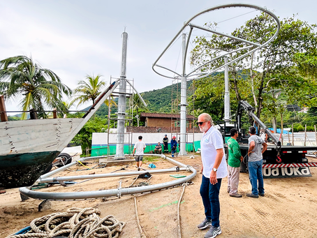 Prefeito Toninho Colucci vistoria obra de revitalização do Estaleiro Municipal - Centro de Apoio ao Pescador Artesanal