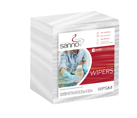 WPS64 - Wipers Quarterfold Branco Sanno Professional Clean