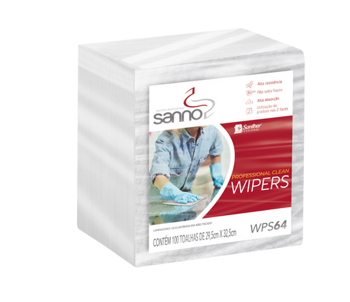 WPS64 - Wipers Quarterfold Branco Sanno Professional Clean