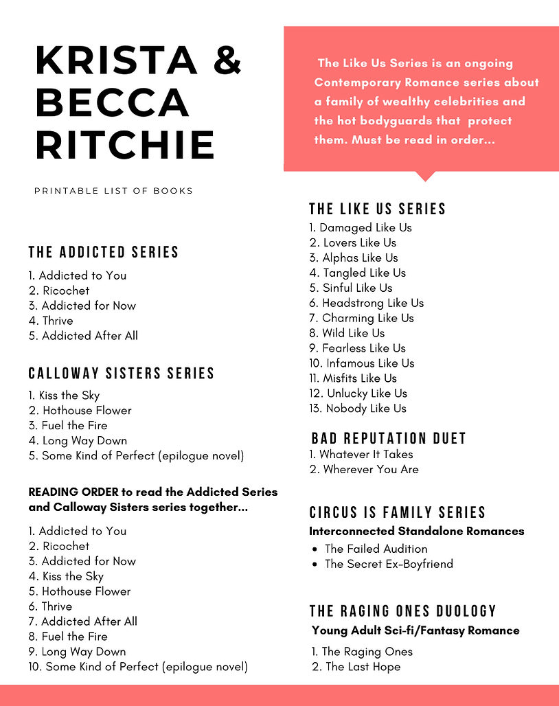 Printable List | Krista &amp; Becca