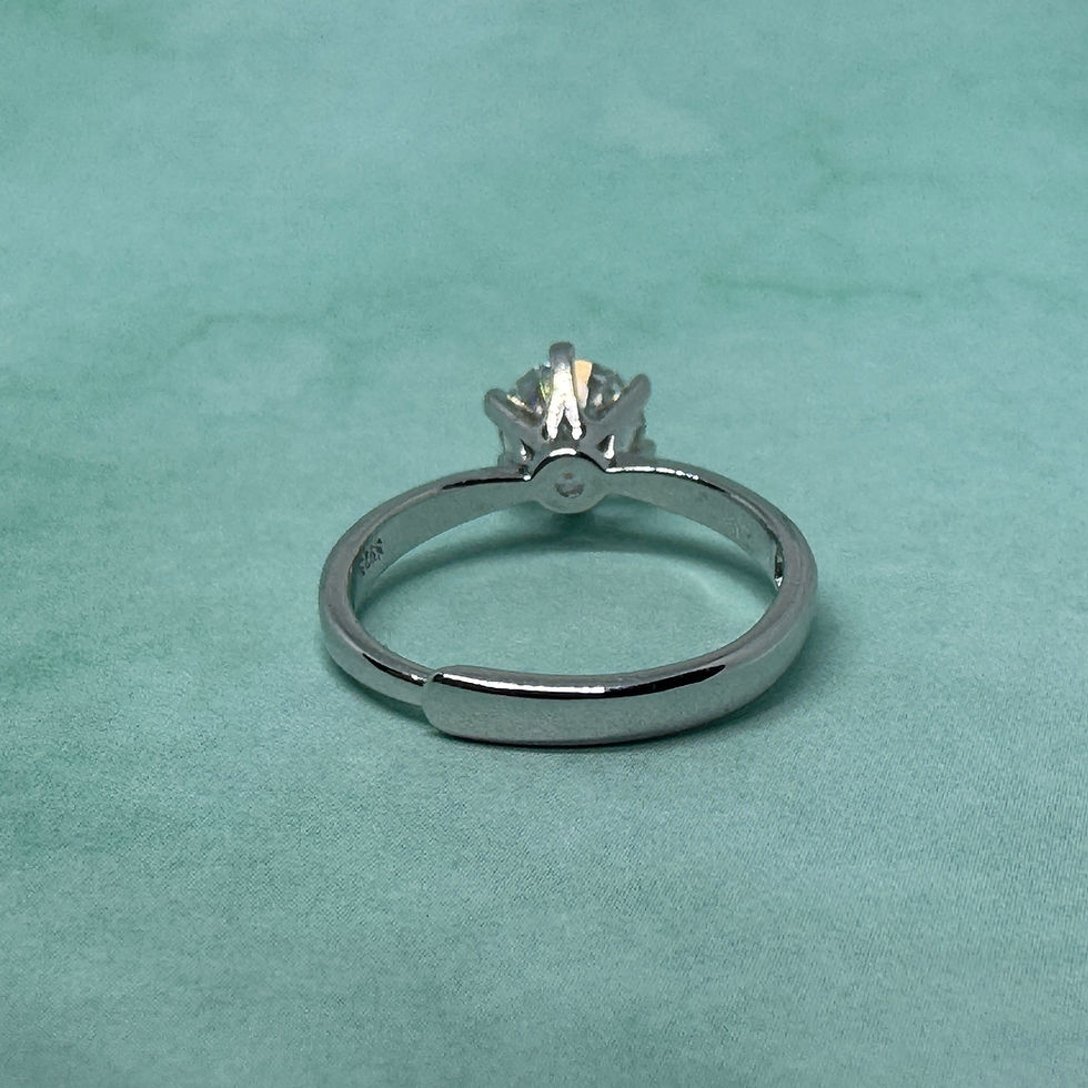 Thumbnail: 1ct resizable engagement ring in silver