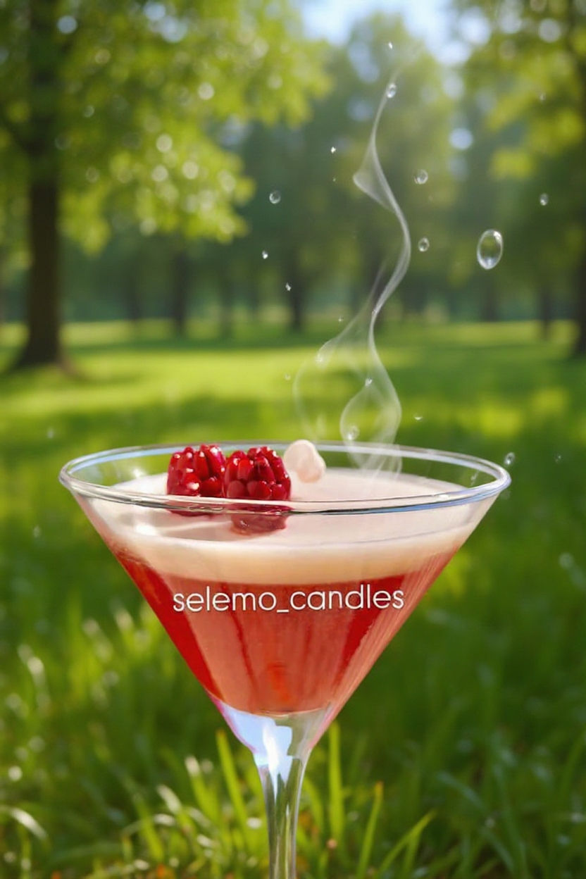 Thumbnail: SELEMO Raspberry Melt Martini Luxury Scented Candle for Home Décor & Gift