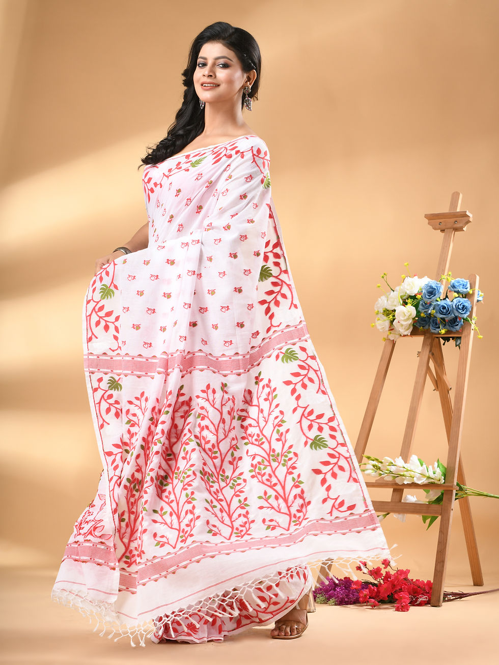 Thumbnail: Premium Soft Pure Cotton Handloom Saree - Daily Wear