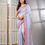 Thumbnail: Bengal Pure Cotton Saree with blouse piece(Lavender).