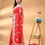 Thumbnail: Cotton Applique Saree(RED)