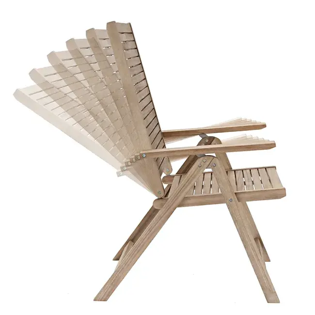 Miniature : Fauteuil de jardin NATERIAL Solaris multi position en acacia marron.