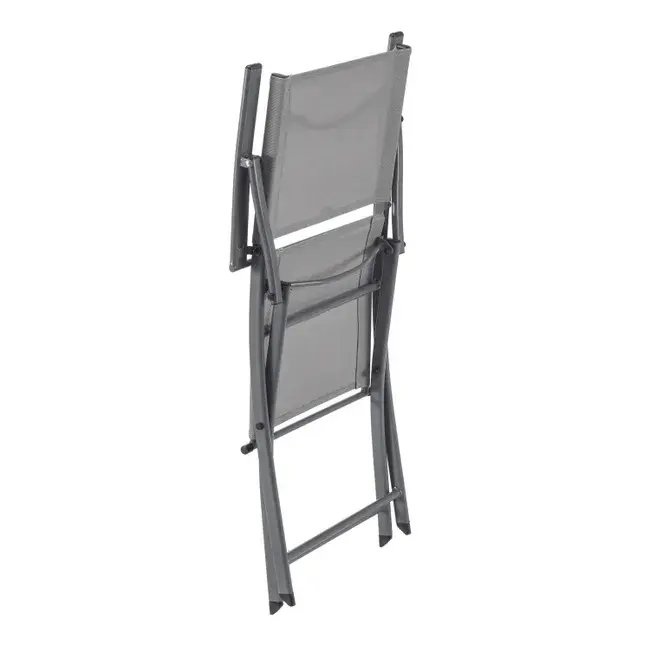 Miniature : Lot de 4 Fauteuils de jardin, NATERIAL Emys, en acier gris.