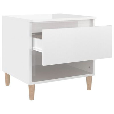 Miniature : Tables de chevet 2 pcs Blanc brillant 50x46x50 cm.